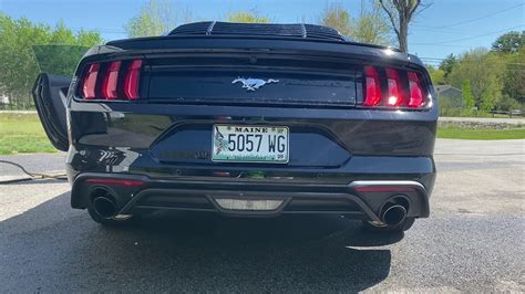 2019 Ford Mustang Ecoboost Exhaust Upgrade Rev YouTube