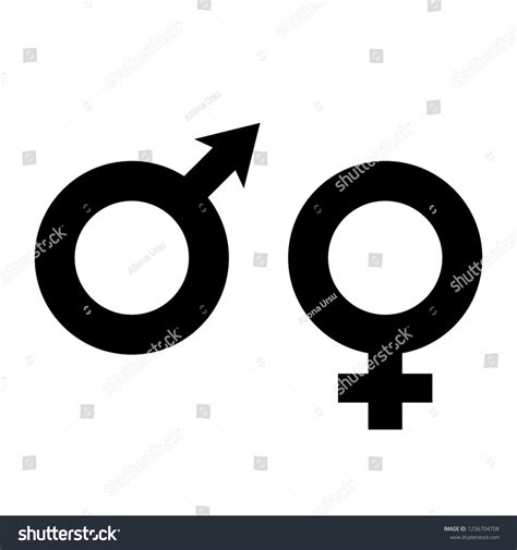 Gender Sign Icon Vector Vetor Stock Livre De Direitos 1256704708