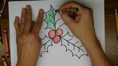 Drawing Holly Leaves And Berries at PaintingValley.com | Explore ...