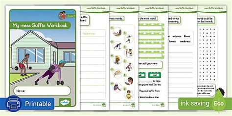 Grade 3 Phonics Ness Suffix Workbook Lehrer Gemacht