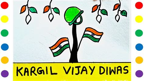 Kargil Vijay Diwas Drawing Easy Youtube