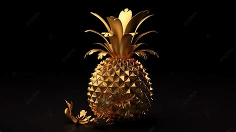 Golden Pineapple Symbolizing Prosperity And Fortune In Chinese New Year 3d Rendered Paper Art ...