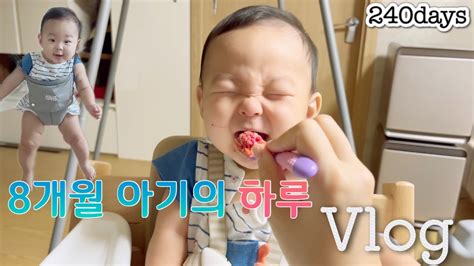 8개월 아기의 24시간 육아 Vlog👶🏻 아기와 하루종일 함께하는 일상 브이로그 Youtube