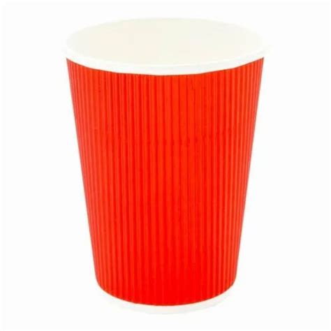 Red Disposable Ripple Wall Paper Cup For Event Capacity 200 Ml At Rs