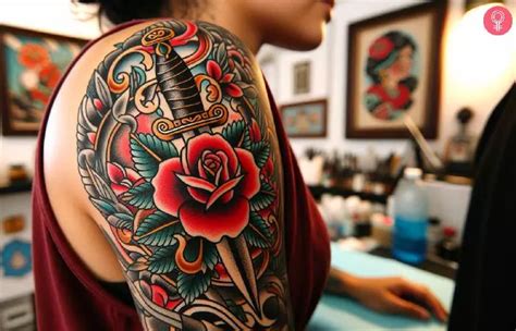 8 Best Rose And Dagger Tattoos And Their Meanings