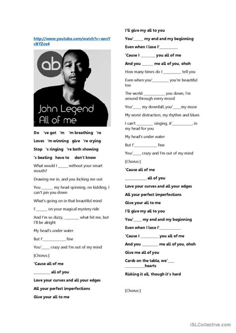 All Of Me John Legend Lyrics