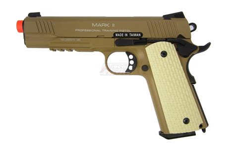 Kwa M Mk Ii Full Metal Tactical Ptp Airsoft Pistol Gbb Desert Tan