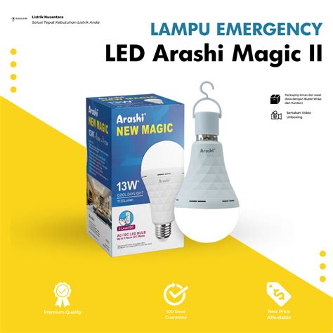 Jual Lampu Emergency Led Arashi Magic Ii Lampu W W W Bohlam