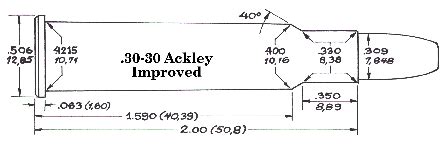 Reloading Data .30-30 Ackley Improved (P.O. Ackley Data) Metallic