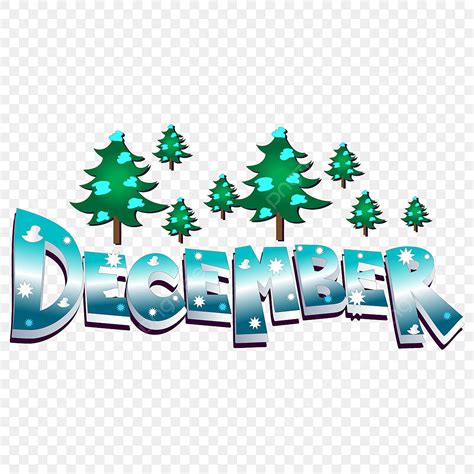 December Snow Clipart Vector, December Snow Effect Christmas Tree ...