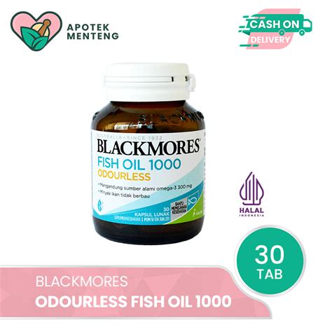 Jual Blackmores Odourless Fish Oil 1000 Mg Isi 30 Kapsul Lunak