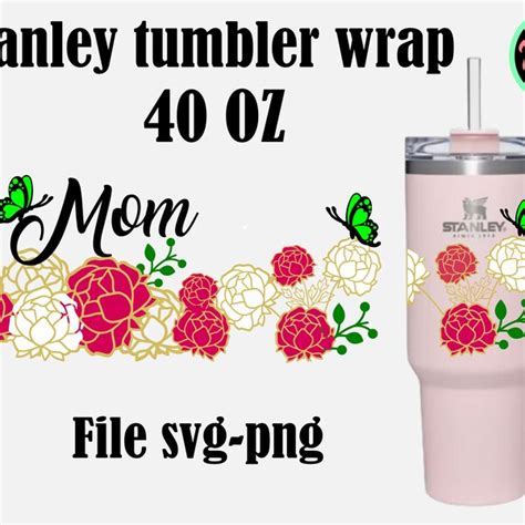 Stanley 40oz Tumbler Butterfly Flower Svg Etsy