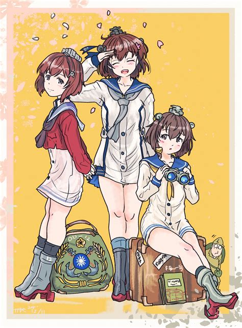 Yukikaze Yukikaze Kai Ni And Tan Yang Kantai Collection Drawn By