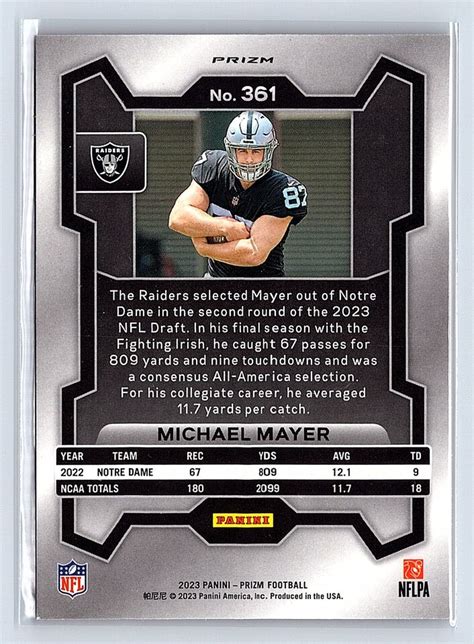 Panini Prizm Michael Mayer Disco Rookie Rc Las Vegas