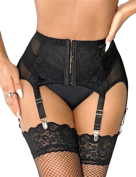 Womens Garter Belts For Thigh Highs Plus Size Lace Garter Belt Lingerie