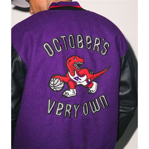 Purple And Black The Original Six Toronto Raptors Ovo Varsity Jacket