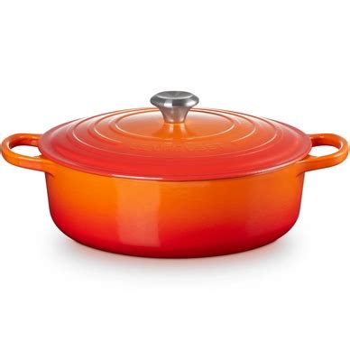 Braadpan Le Creuset Signature Laag Oranjerood Cm Kookexpert