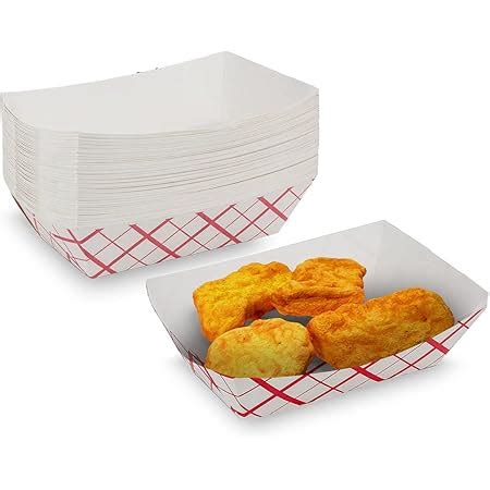 Amazon Paper Food Boats Pack Disposable Red And White