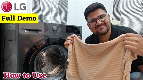 Lg Washing Machine Fully Automatic Demo⚡how To Use Lg Front Load Washing Machine Demo Youtube