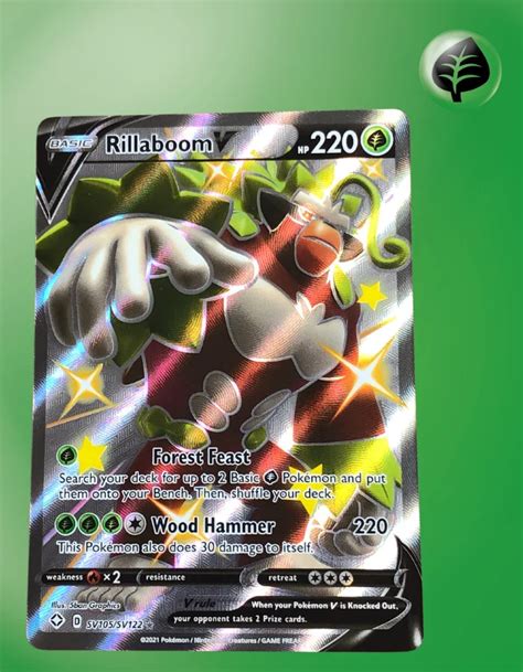 Rillaboom V SV105 SV122 Shining Fates TCG Coleccionistas