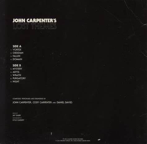 John Carpenter John Carpenter S Lost Themes Uk Vinyl Lp Album Lp