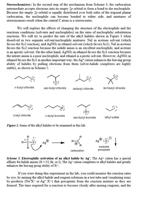 Solved Lab 8 Nucleophilic Substitution Of Alkyl Halides Chegg