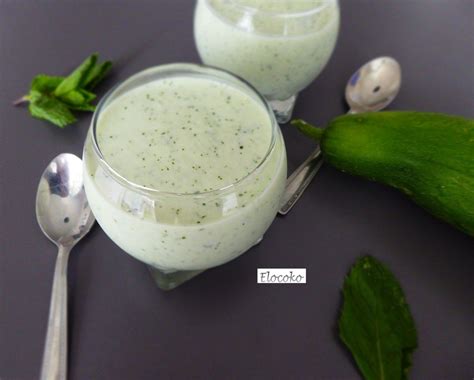 Ma soupe froide de concombre à la menthe Elocoko Wasabi Pudding