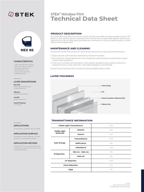 Stek Nex 85 Tds Pdf Pdf Building Engineering Materials