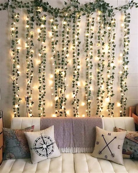 Artificial Ivy Fairy Lights Hanging Room Decoration Etsy Uk