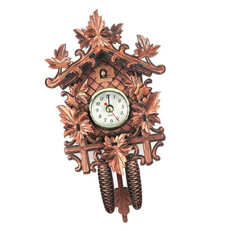 Wall Cuckoo Clocks Wooden Cuckoo Clock With Pendulum Music Alarming Home R M