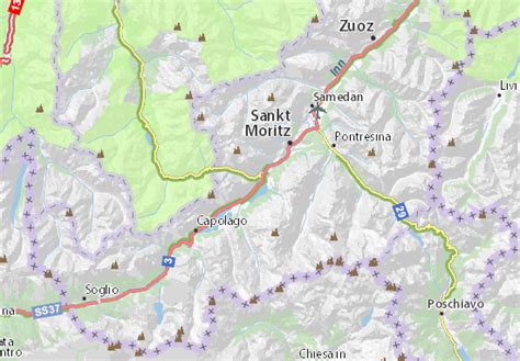 Map of Silvaplana - Michelin Silvaplana map - ViaMichelin