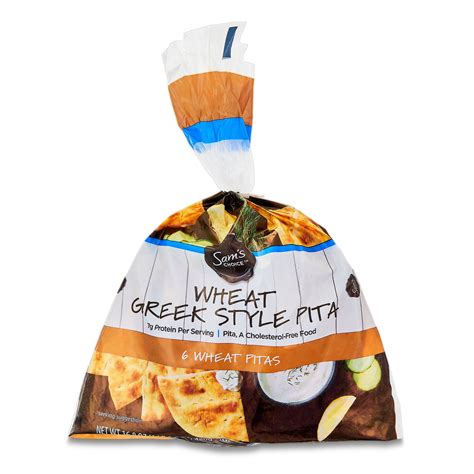 Sams Choice Whole Wheat Greek Style Pita 168 Oz 6 Count