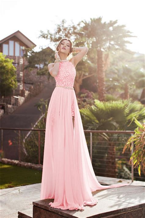 Cheap 2016 In Stock Summer Vintage Beach Empire Wedding Dresses A Line Chiffon Lace Side Split