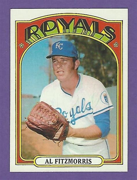 1972 Topps 349 Al Fitzmorris Kansas City Royals ExMt CENTERED