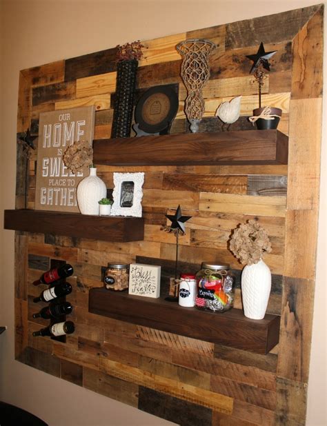 Dining Room Remodel Pallet Wall Floating Shelves Ellery Designs