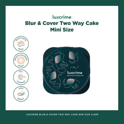 LUXCRIME BLUR AND COVER TWO WAY CAKE MINI Di ARFAIZ KOSMETIK GARUT