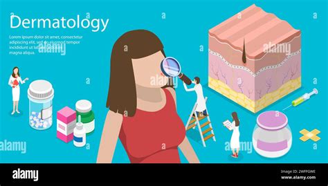 D Isometric Flat Vector Conceptual Illustration Of Dermatology Anti