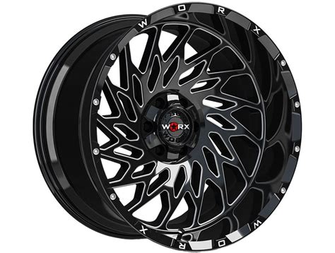 Worx Off Road Milled Gloss Black 820 Wheels RealTruck