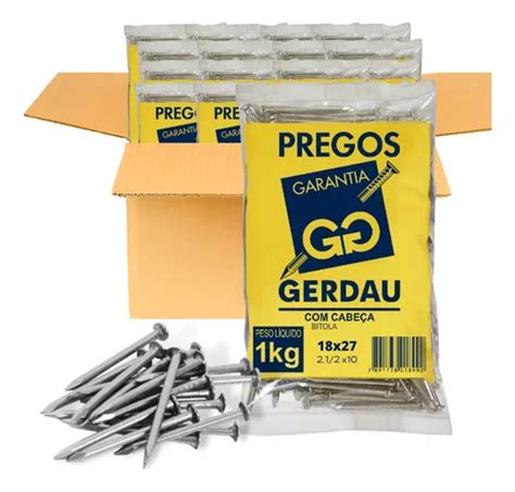 Prego 18x27 Com Cabeça 20kg Gerdau