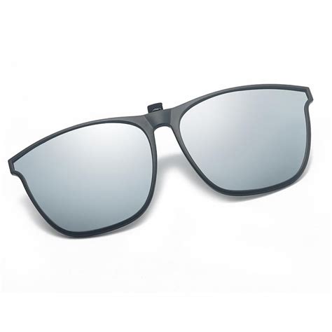 Polarized Clip on Sunglasses Anti-glare TR90 Frame Flip Up Driving Clip ...