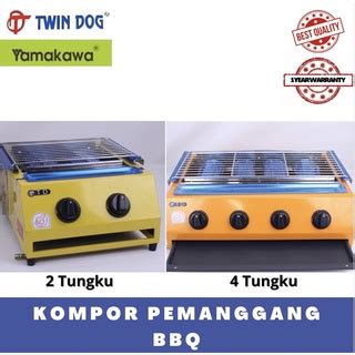 Jual Kompor BBQ Grill Sosis Bakar Sate Bakar 2 Tungku 4 Tungku Gas