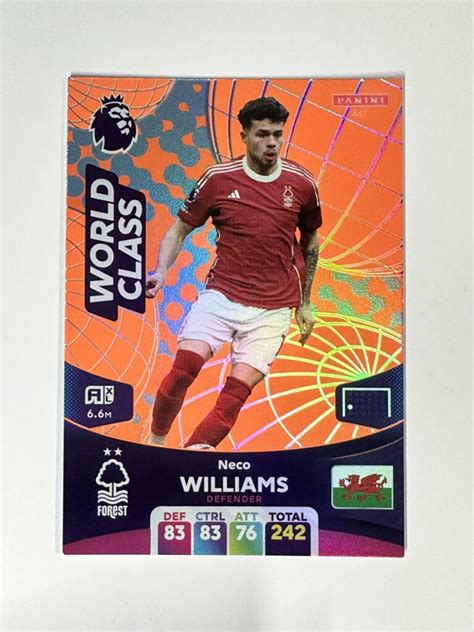 447 Neco Williams Nottingham Forest World Class Panini Premier League