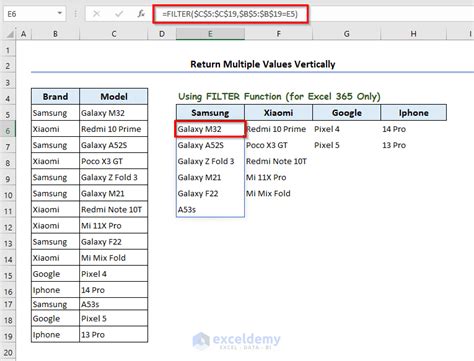 Vlookup To Return Multiple Values Horizontally In Excel 2 Methods