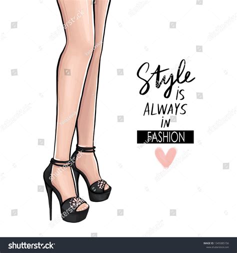 Vector Girl High Heels Fashion Illustration Vector De Stock Libre De