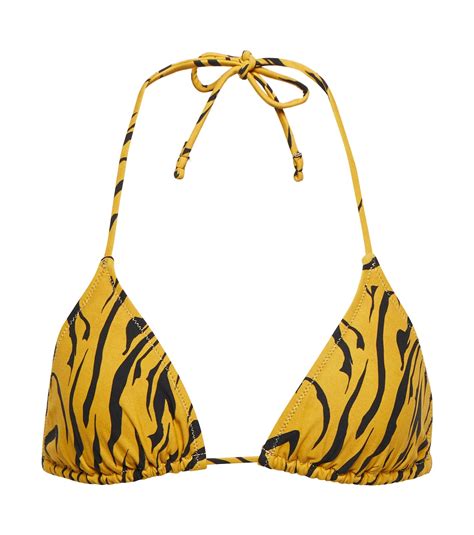 Love Tiger Print Bikini Top In Multicoloured Reina Olga Mytheresa