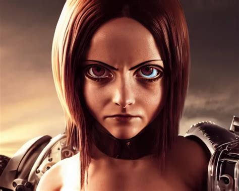 Film Still Of Mena Suvari As Battle Angel Alita Stable Diffusion