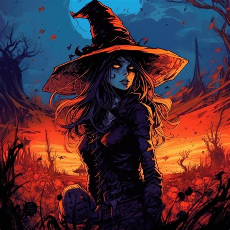 Premium AI Image | witch sorcess portrait halloween fantasy ...