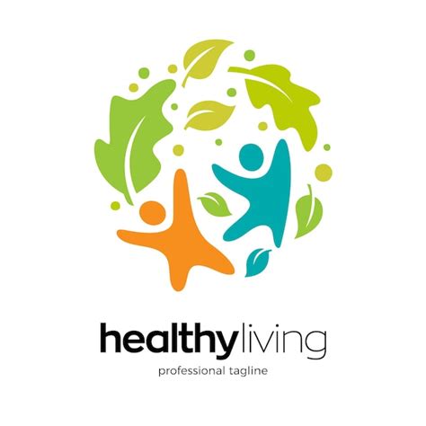 Premium Vector | Healthy living logo design template