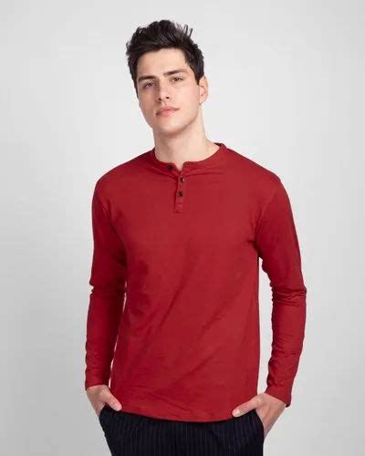 Cotton Plain Mens Full Sleeves T Shirt Size Large At Rs 150 Piece