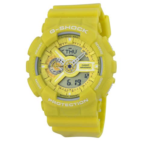 Casio G Shock Analog Digital Dial Yellow Resin Men S Watch Ga Bc Acr